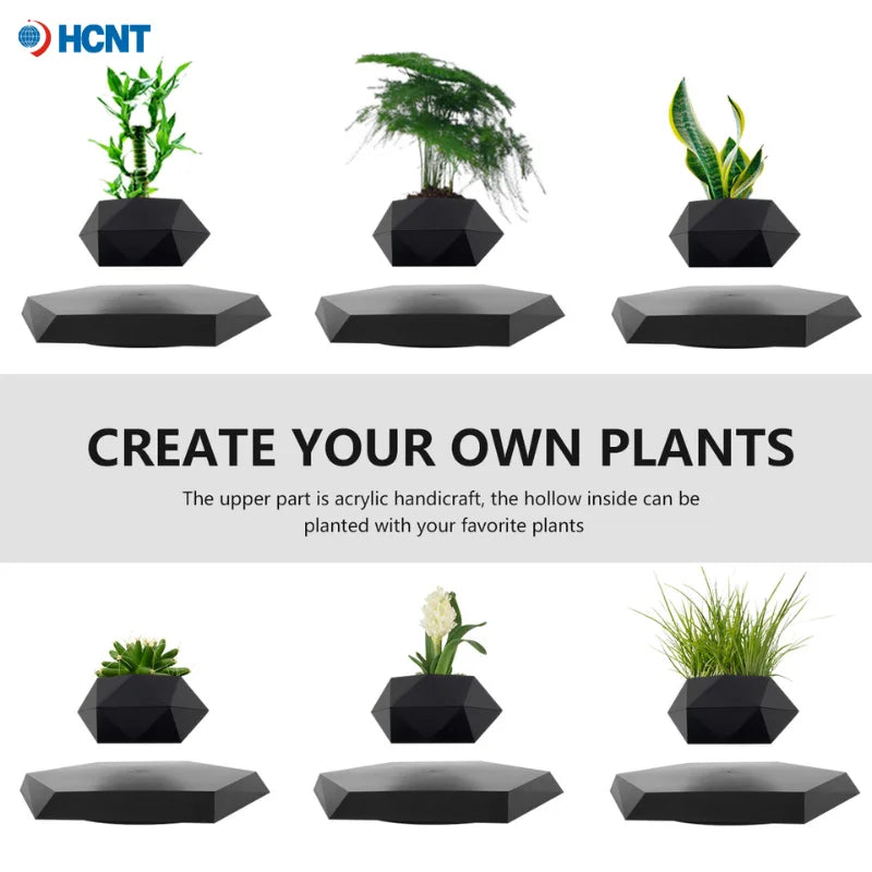 AeroGlow™ Magnetic Levitating Desk Planter