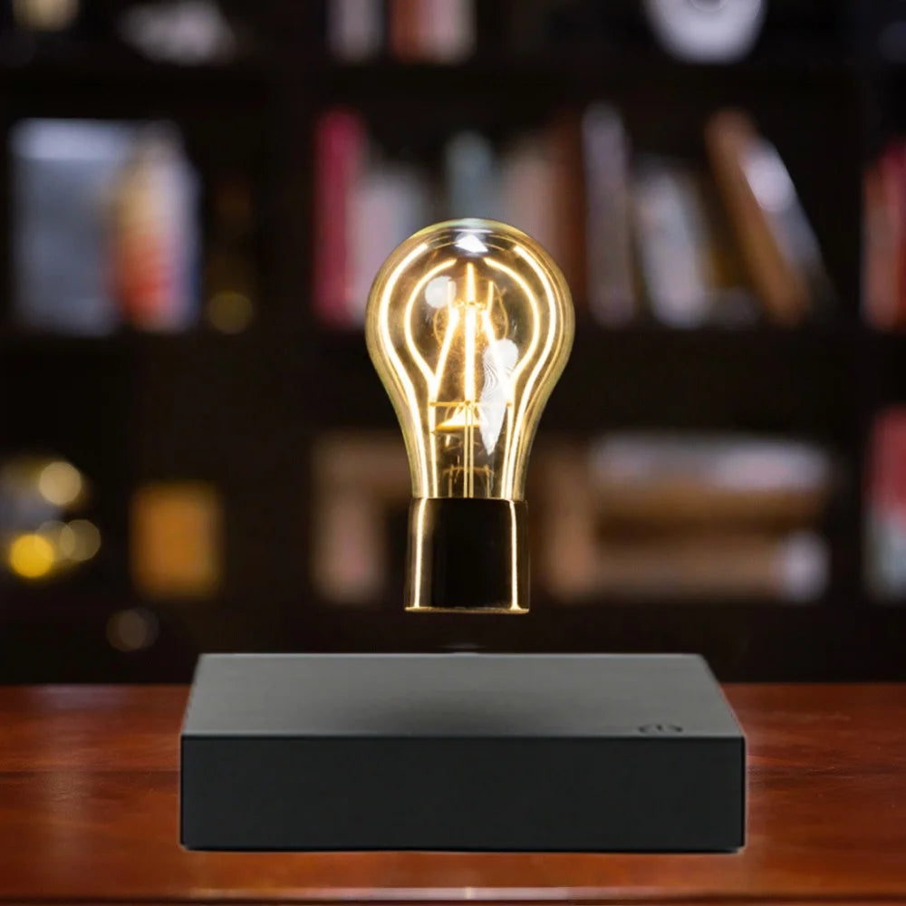 Magnetic Levitating Floating Wireless LED Light Bulb Desk Lamp for Unique Gifts Room Night Light Home Office Decor Tech Toy
