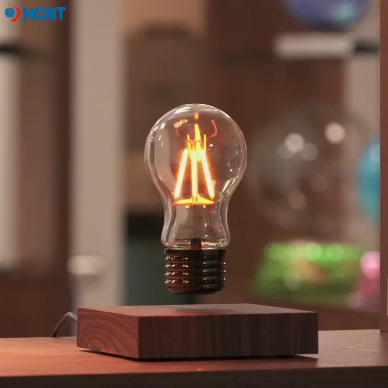 Magnetic Levitating Floating Wireless LED Light Bulb Desk Lamp for Unique Gifts Room Night Light Home Office Decor Tech Toy