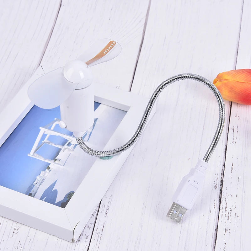 Hand Display Mini USB Fan Portable Gadgets Flexible LED Clock Cool For Laptop PC
