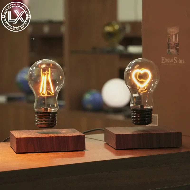 Magnetic Levitating Floating Wireless LED Light Bulb Desk Lamp for Unique Gifts Room Night Light Home Office Decor Tech Toy