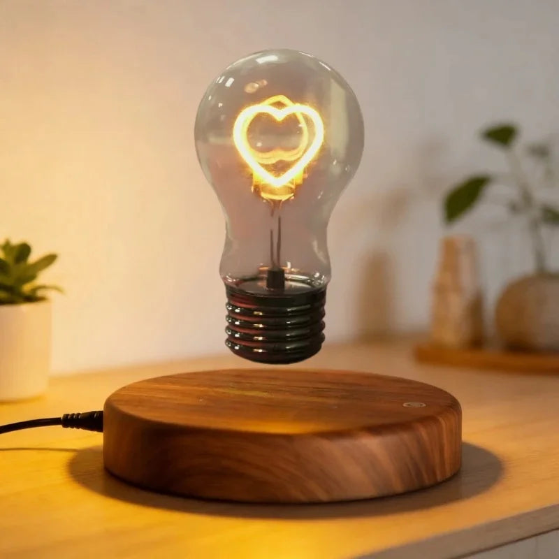 Magnetic Levitating Floating Wireless LED Light Bulb Desk Lamp for Unique Gifts Room Night Light Home Office Decor Tech Toy