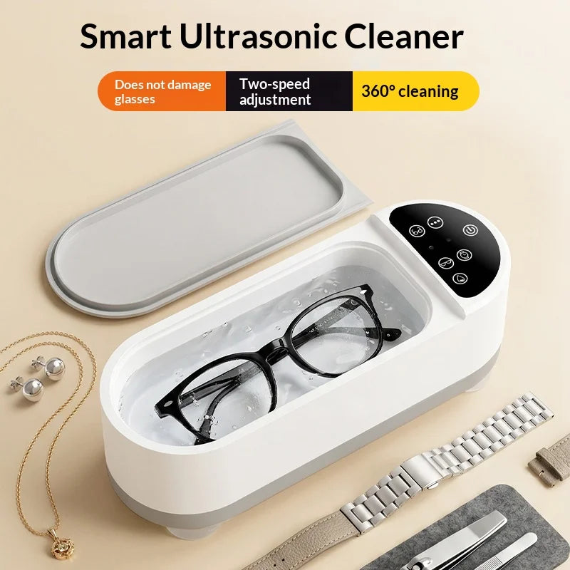 New Portable Ultrasonic Cleaner, 2 Modes USB Recharge, Cleans Jewelry & Eyeglasses, Great for Home & Travel Daily Care Use