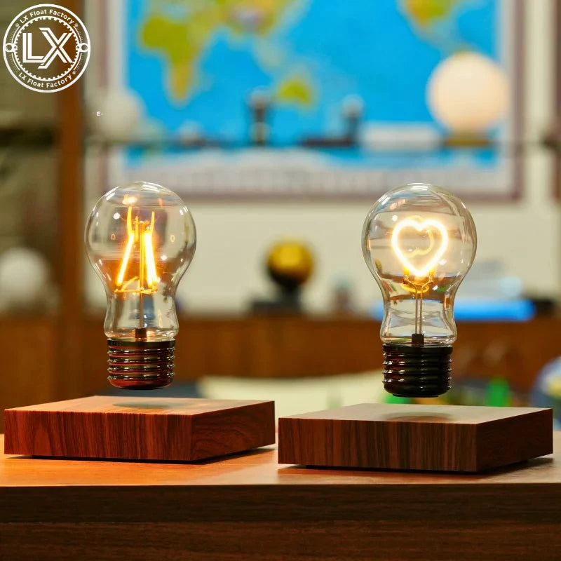 Magnetic Levitating Floating Wireless LED Light Bulb Desk Lamp for Unique Gifts Room Night Light Home Office Decor Tech Toy