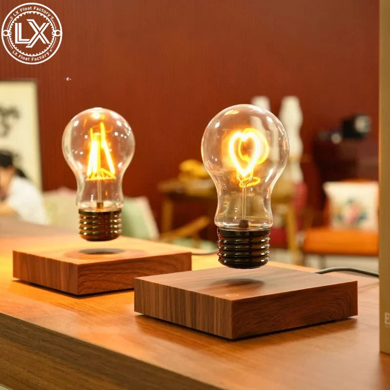 Magnetic Levitating Floating Wireless LED Light Bulb Desk Lamp for Unique Gifts Room Night Light Home Office Decor Tech Toy