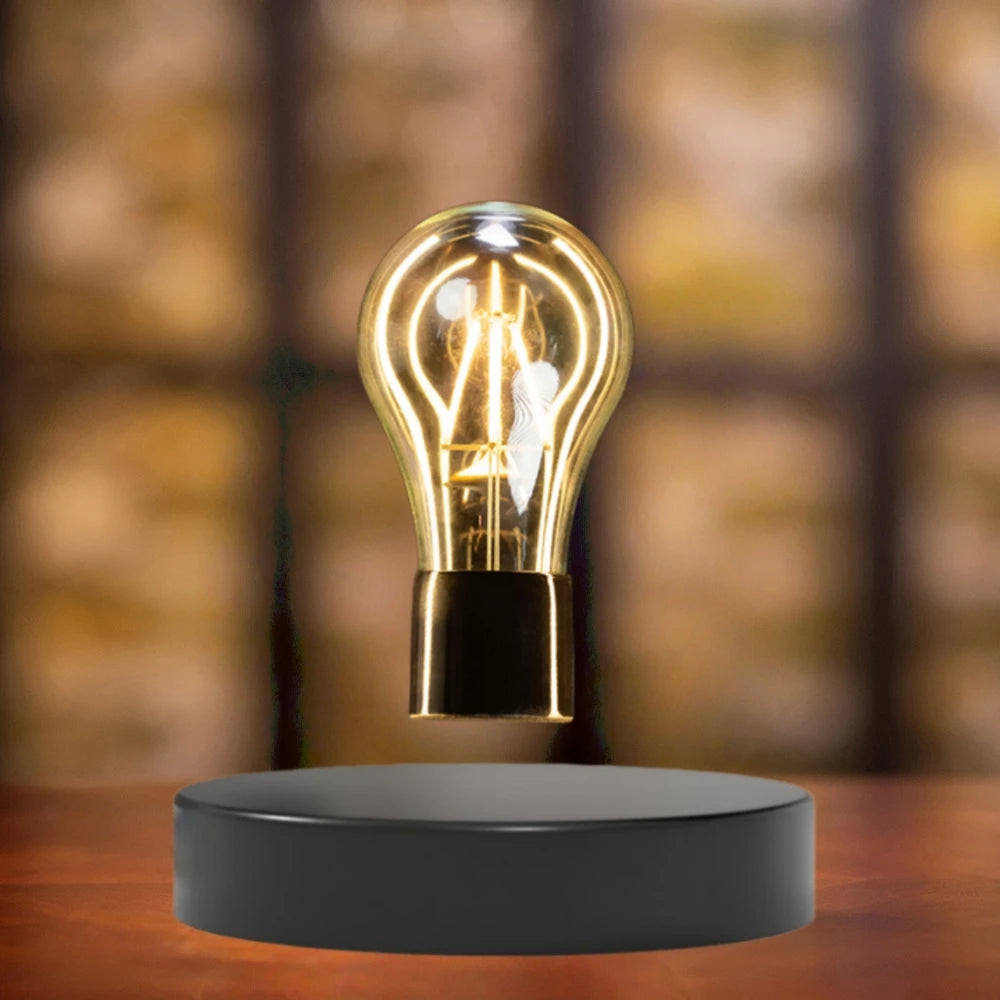 Magnetic Levitating Floating Wireless LED Light Bulb Desk Lamp for Unique Gifts Room Night Light Home Office Decor Tech Toy